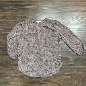 Fun 2 Fun purple floral blouse SZ small